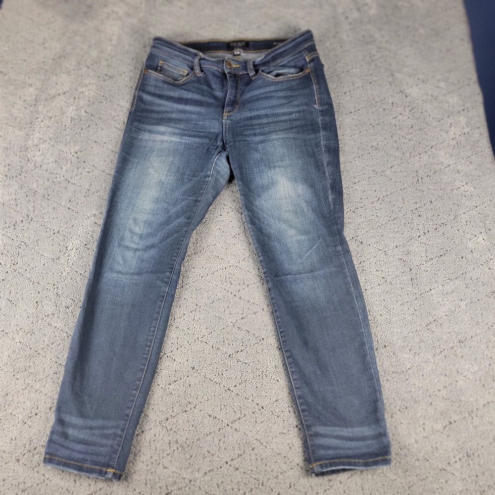 Judy Blue Jeans Womens 11/30 Blue Angie Relaxed Fit Ankle Mid Rise Stretch Denim